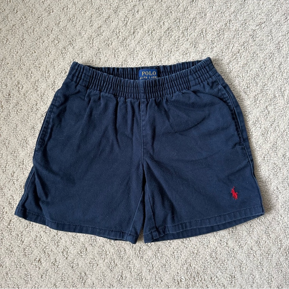 Polo Ralph Lauren Elastic Waist Boys Shorts Size 4T Navy Blue